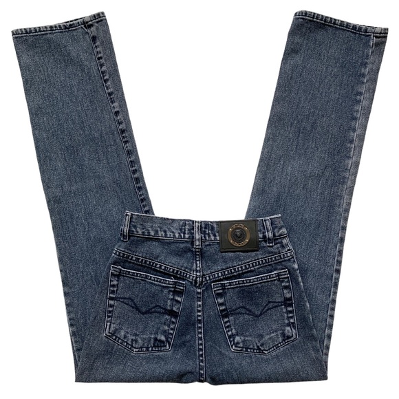 Versace Jeans Collection Denim - VTG 00s Versace High Waisted Gray Jeans 👑